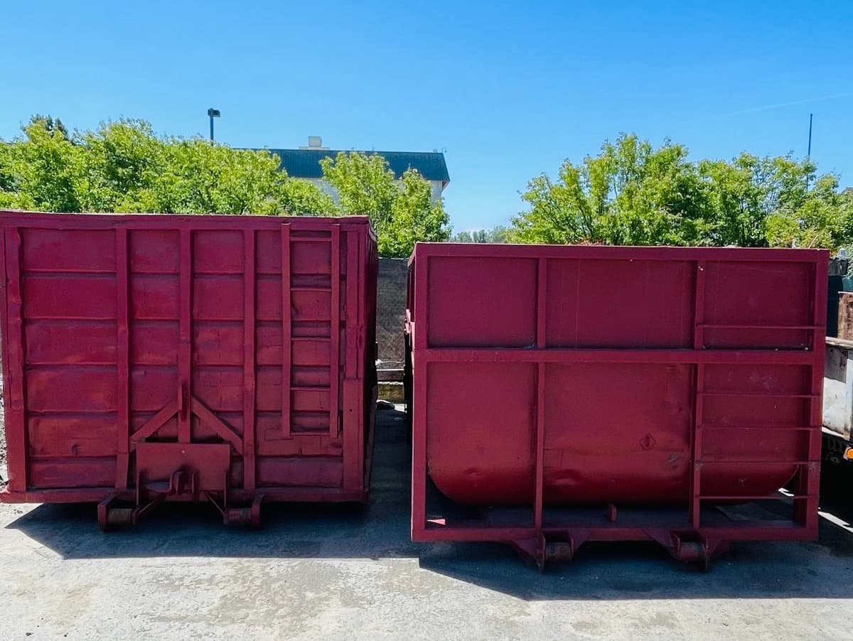Clean Concrete dumpster rental
